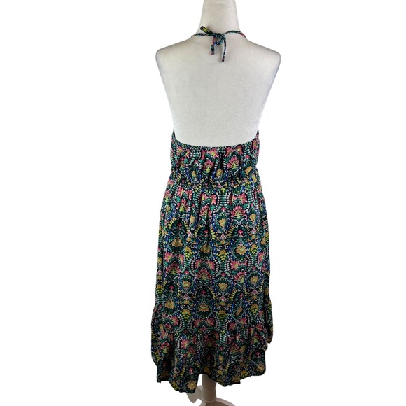 Old Navy Girls Floral Halter Midi Dress Size XL Watercolor Summer Boho Sundress - Picture 3 of 10